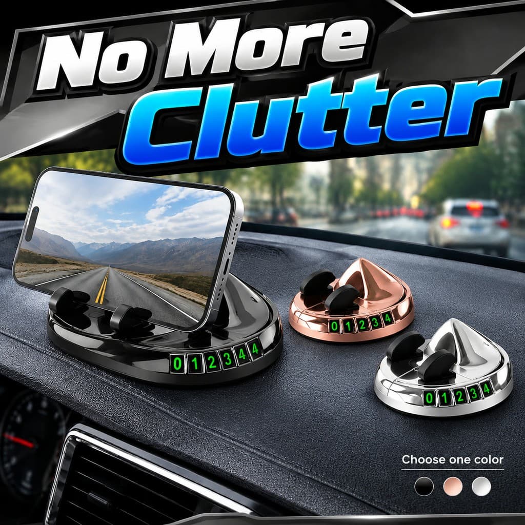 1 PCS Suporte De Telefone Para Carro Placa De Identificação Painel Visualização Mãos Livres