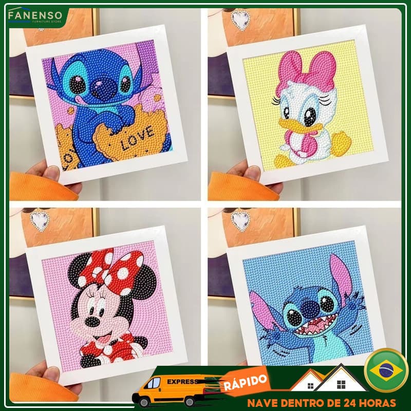 Novo kit de pintura com diamantes para crianças, brinquedo educativo e presente.