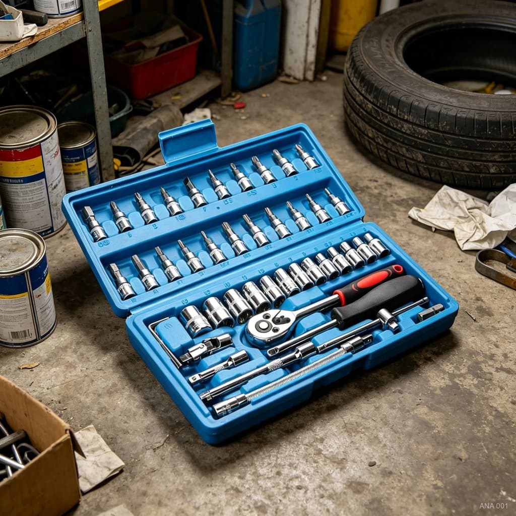 138 Pcs Caixa Azul De Ferramentas Completa Resolve Todos Os Tipos De Reparos Em Casa