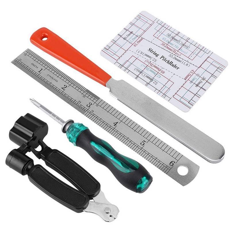 TSBR Luthier Guitar Care Kit Ferramentas De Manutenção De Reparo Conjunto Completo De Alicates De Guitarra .
