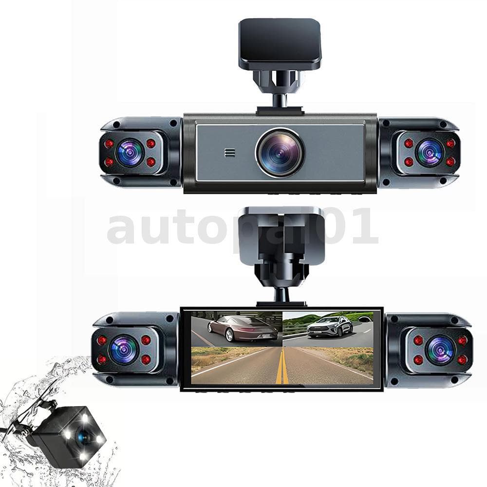 Câmera De Painel De Carro De 4 Lentes Frontal Traseira Esquerda Direita Gravador De Condução DVR Detecção De Movimento G