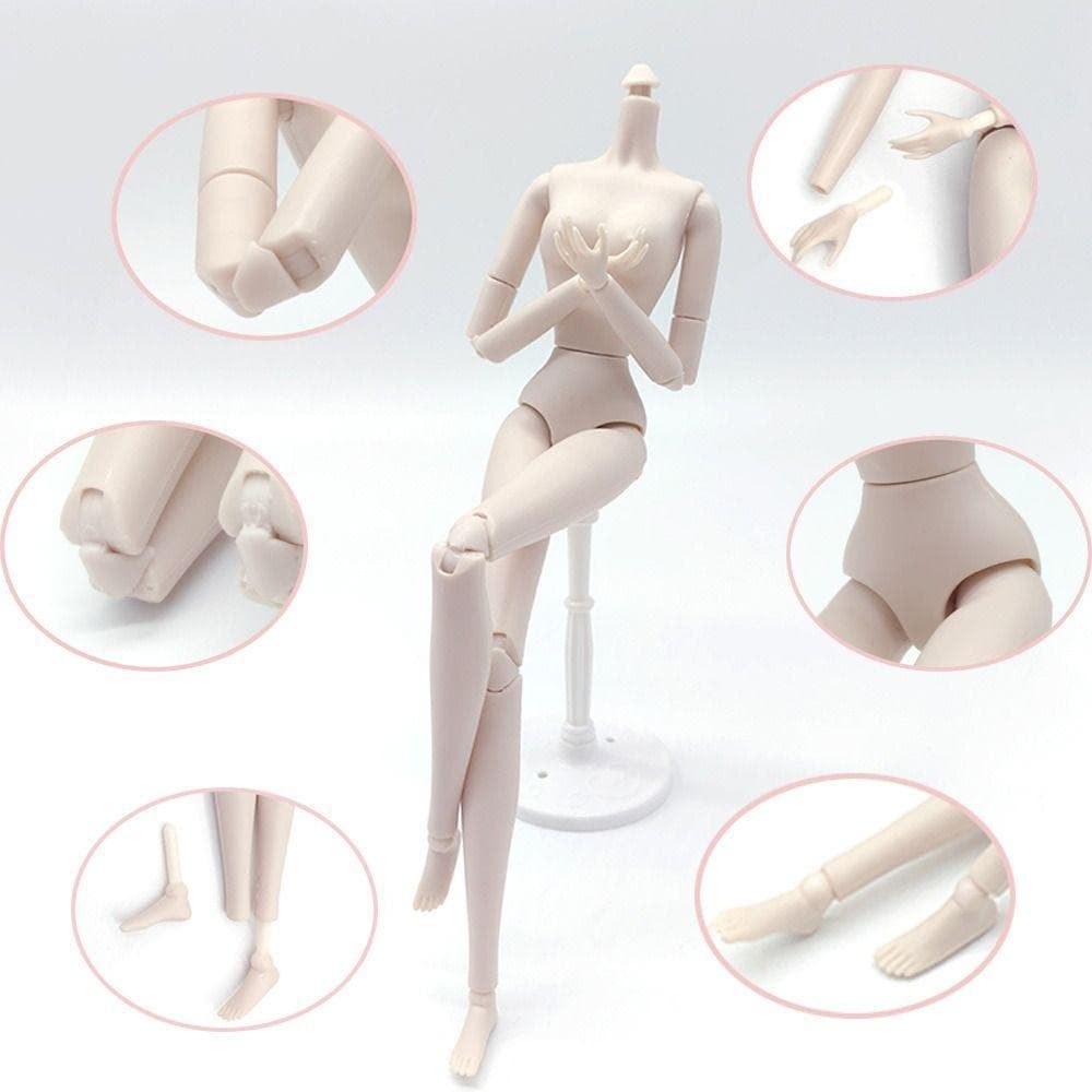 NEARVIO Brinquedos De Boneca Nua De Pele Branca , Bonecas BJD Nuas Articuladas Móveis 1/6 , Super Modelo De 28 Articulaç