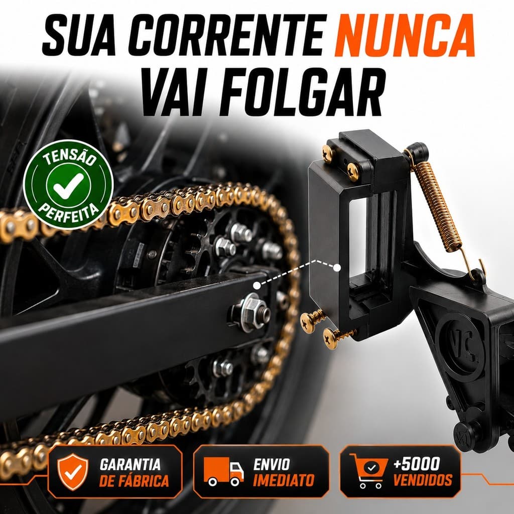 Tensor Esticador Corrente Tensionador Transmissão Moto Honda Titan Fan Yamaha Fazer Factor Biz