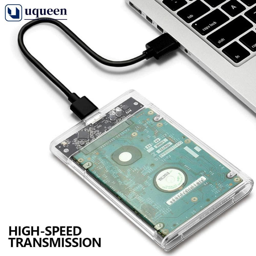 UQUEEN Externo 2.5 Polegadas USB3.0 HDD Caso 5 Gbps Disco Rígido Gabinete De SATA SSD Armazenamento Para Laptop PC Preto