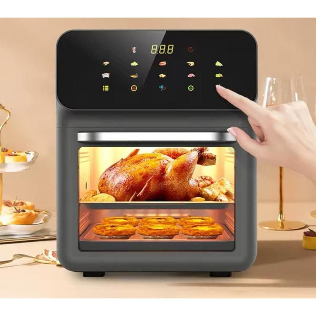 Fritadeira a Ar com Capacidade de 10L, Cozimento Sem Óleo 360 °   Operação Automática de Convecção XENQ