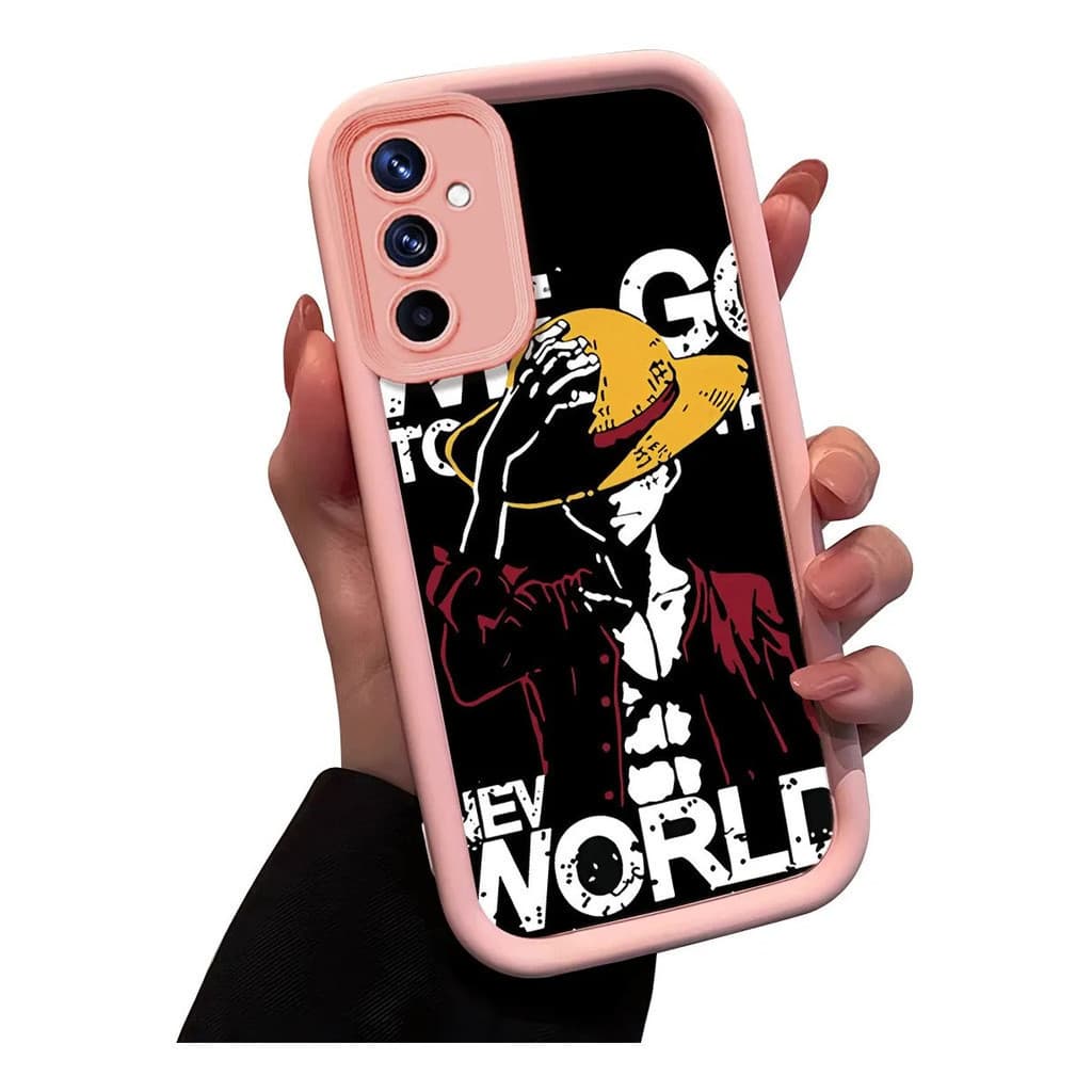 Capa de celular rosa do Luffy de One Piece, adequada para Samsung 26 Ultra A57, compatível com Samsung S26.
