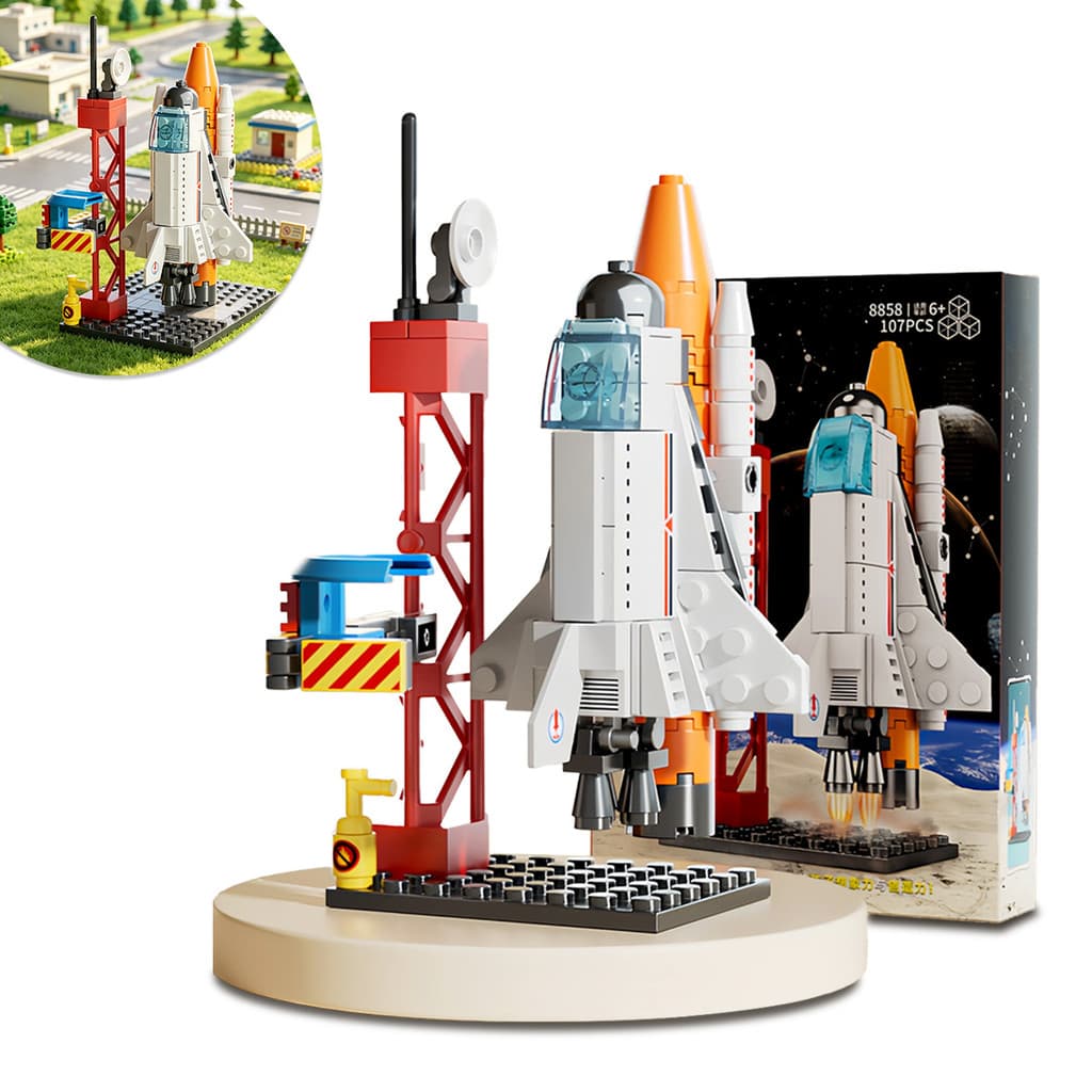 Blocos de montar de foguetes espaciais - Compativeis com Lego - Brinquedo de montar para meninos