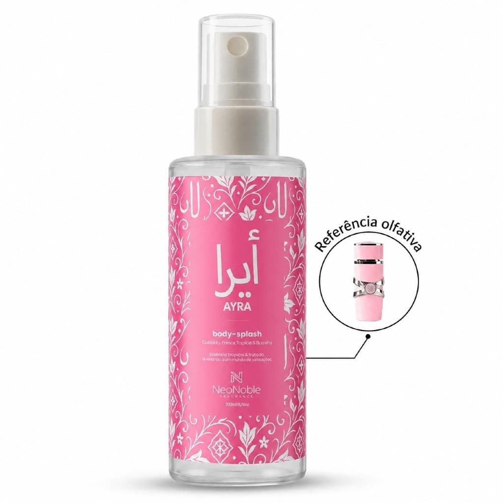 Body Splash Árabe Ayr 200ml-  Fragrância Floral e Gourmand com notas de Orquídea e Tangerina