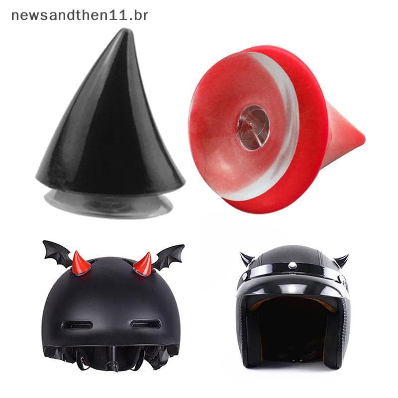 NEWSA 2 Pcs Capacete De Motocicleta Bonito Canto Chifre De Borracha Decoração Acessórios Para Carro Moto