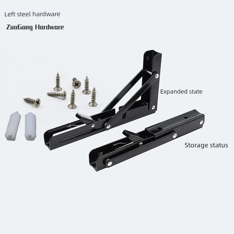Suporte triangular dobrável de aço inoxidável 304, prateleira de parede, estrutura de suporte móvel, suporte laminado, â