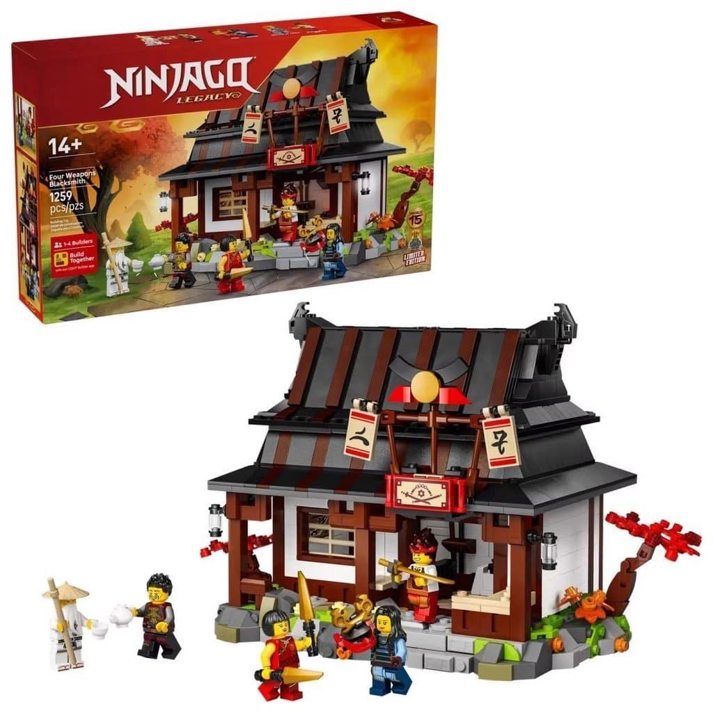 Compatível com LEGO 71858 Phantom Ninja Quatro Armas Oficina de Ferreiro Brinquedo Educativo de Blocos de Montar para Cr