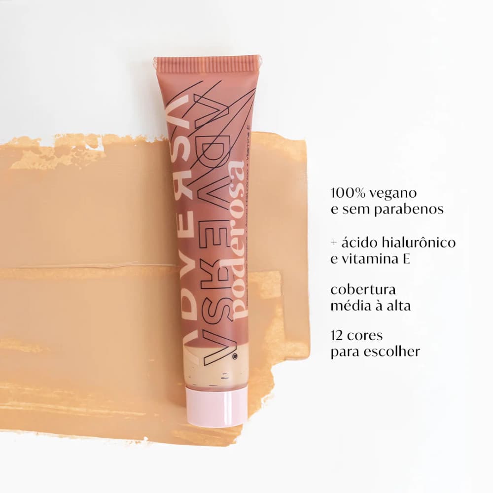 Base Líquida Matte Vegana Poderosa Adversa