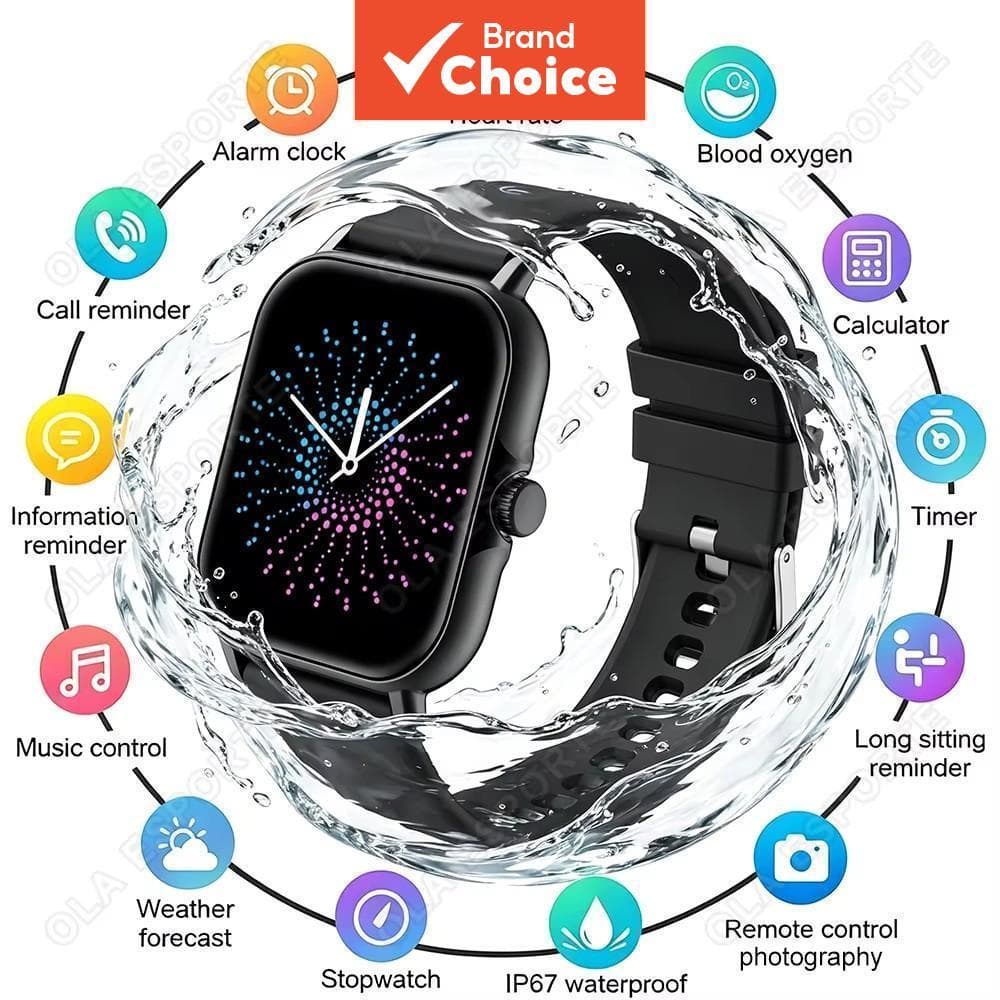 Relógio Inteligente 1.83 HD Bluetooth Smartwatch Chamadas Sem Fio Homens Mulheres Relógios Pulseira Fitness Rosto de