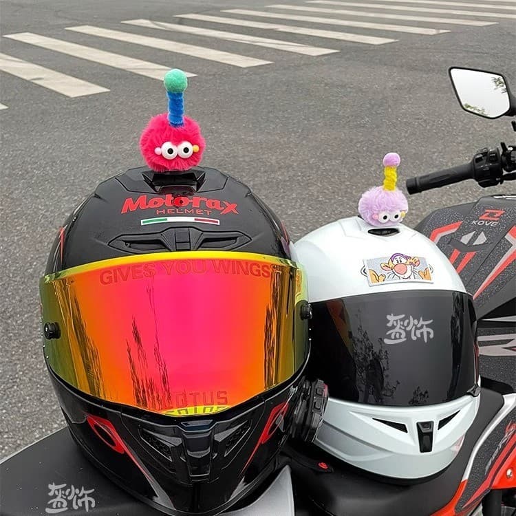 Acessório divertido para capacete de moto, pequeno acessório para motocicleta, capacete de esqui, orelhas de gato fofas,