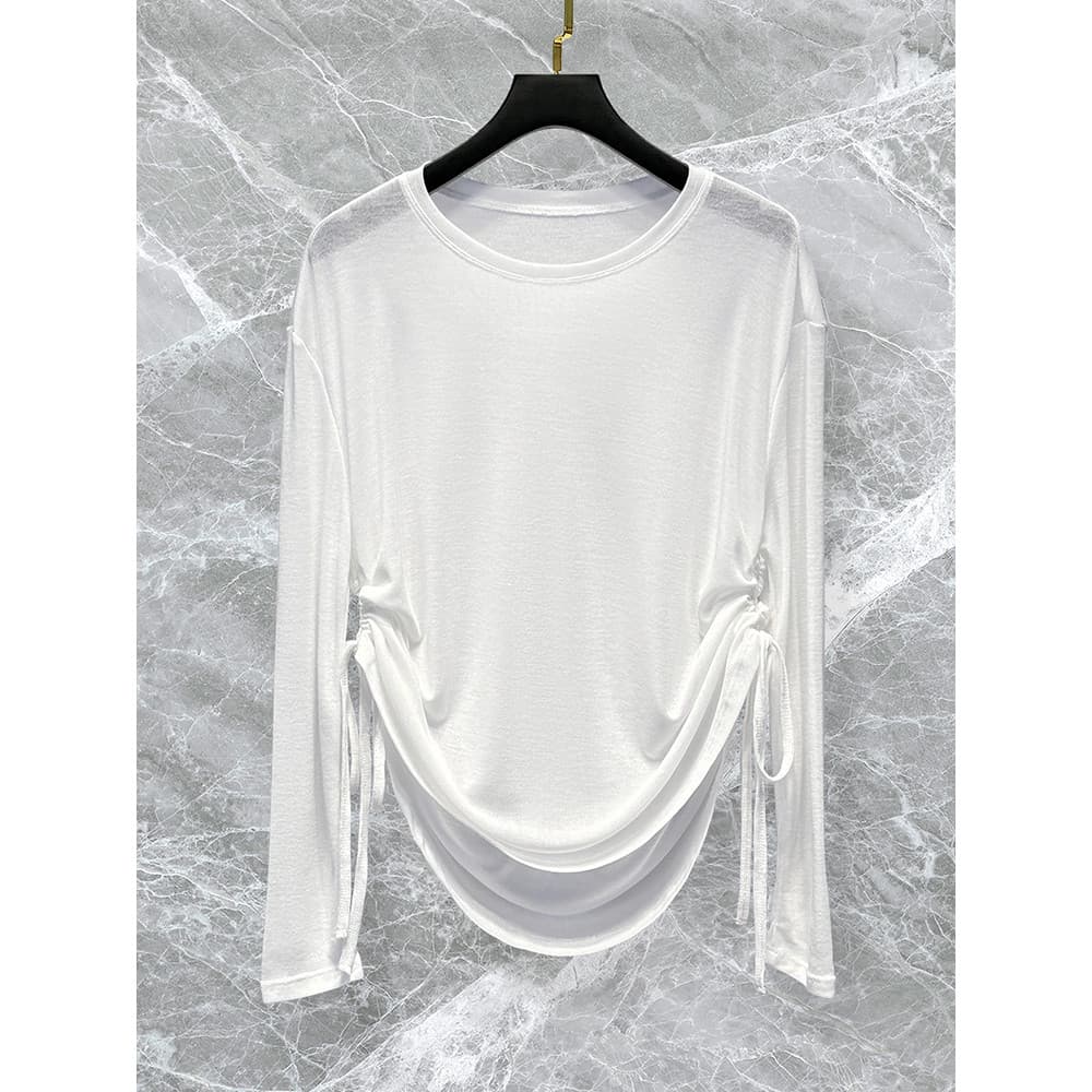 Branco roupas de Yoga feminino 2026 novo estilo primavera outono moda solta esportes correndo roupas de Fitness Pilates 