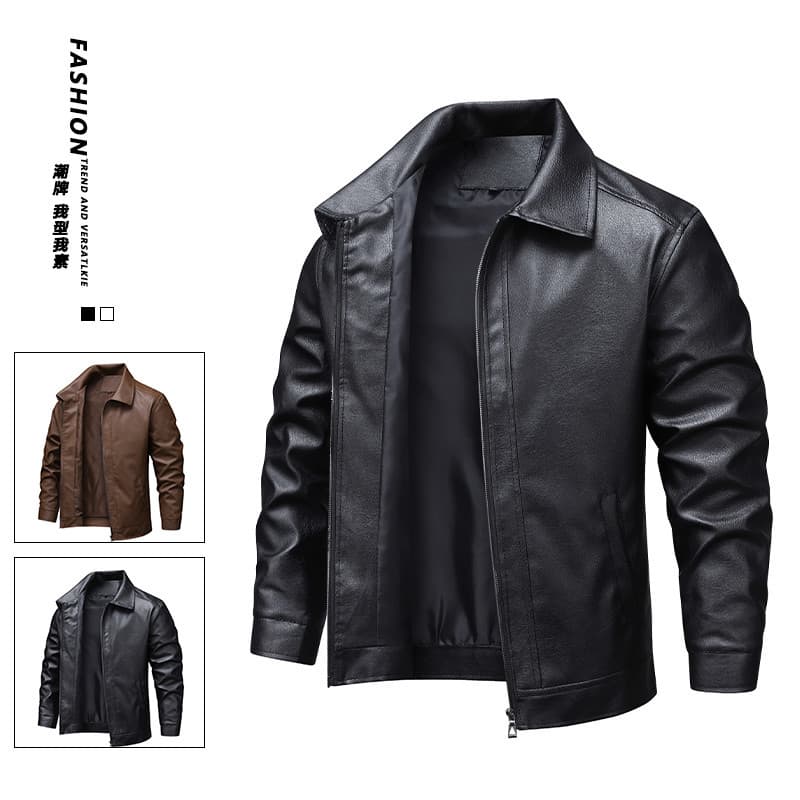 2026 novo estilo primavera lapela jaqueta de couro masculina jaqueta superior à prova de vento jaqueta Casual masculina