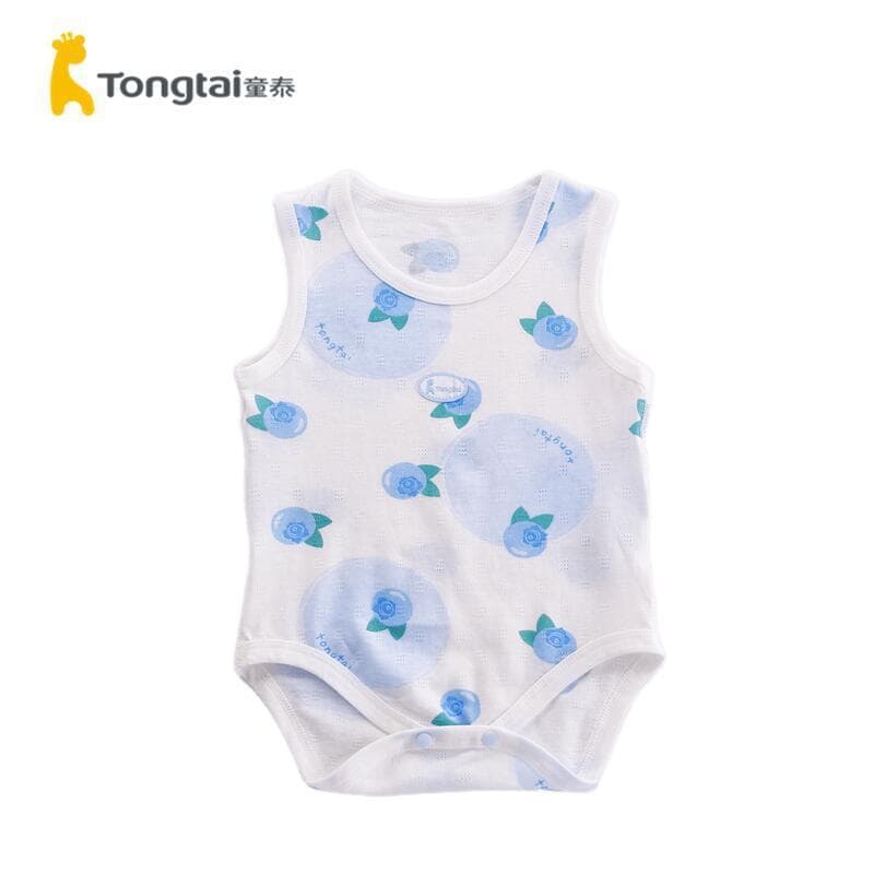 Tongtai verão roupas de bebê puro algodão fino colete macacão menino bebê menina roupas de bebê recém-nascido macacão