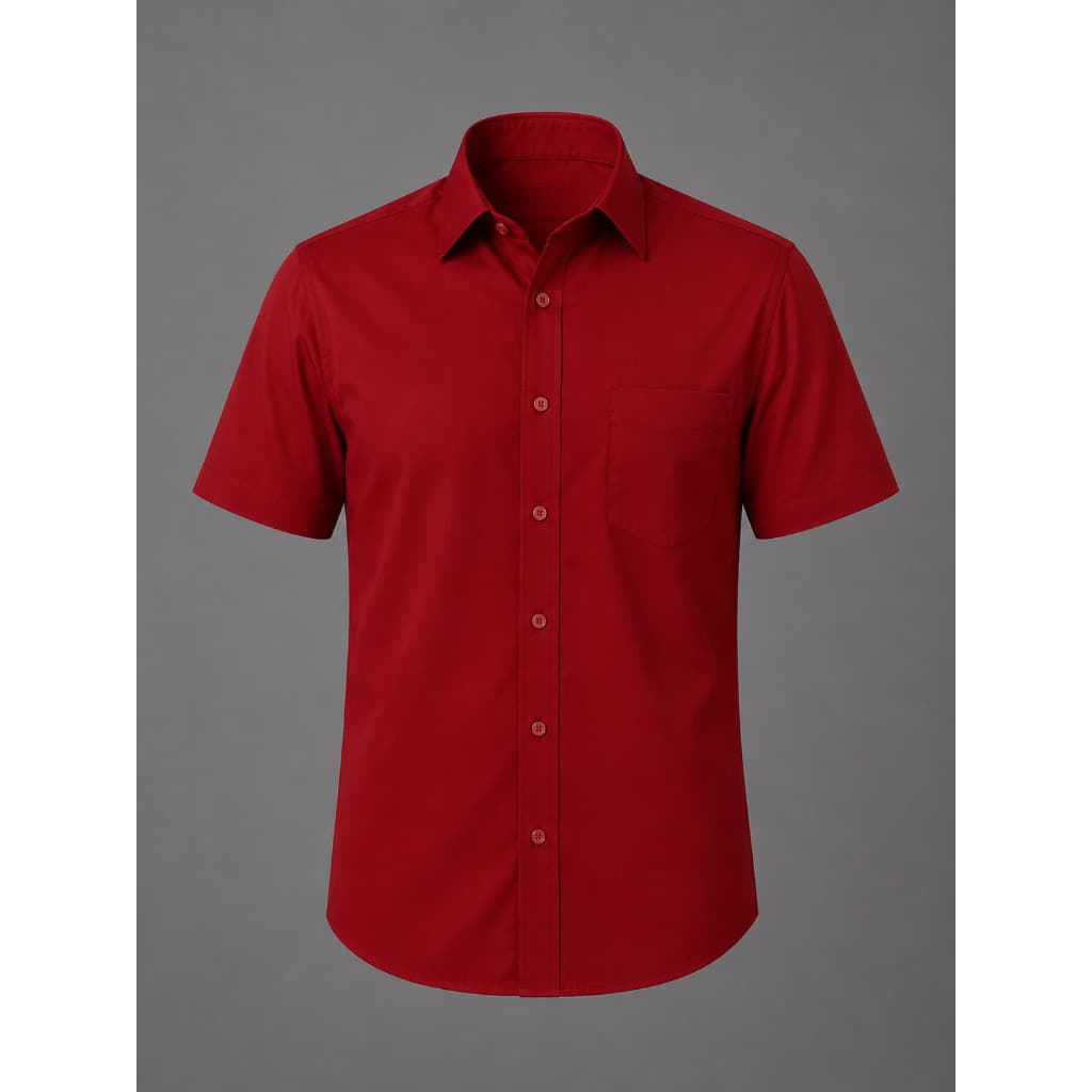 Camisa Social Masculina Manga Curta Com Bolso Slim Fit P ao GG Direto da Fábrica Promoção