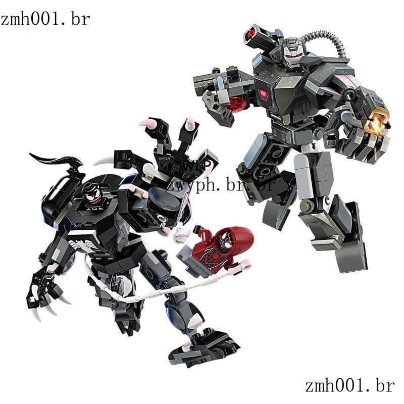 Venom Mech robô vs Homem Aranha 76276 blocos de montar infantil brinquedos brinquedos Compatível lego Marvel 134Peças