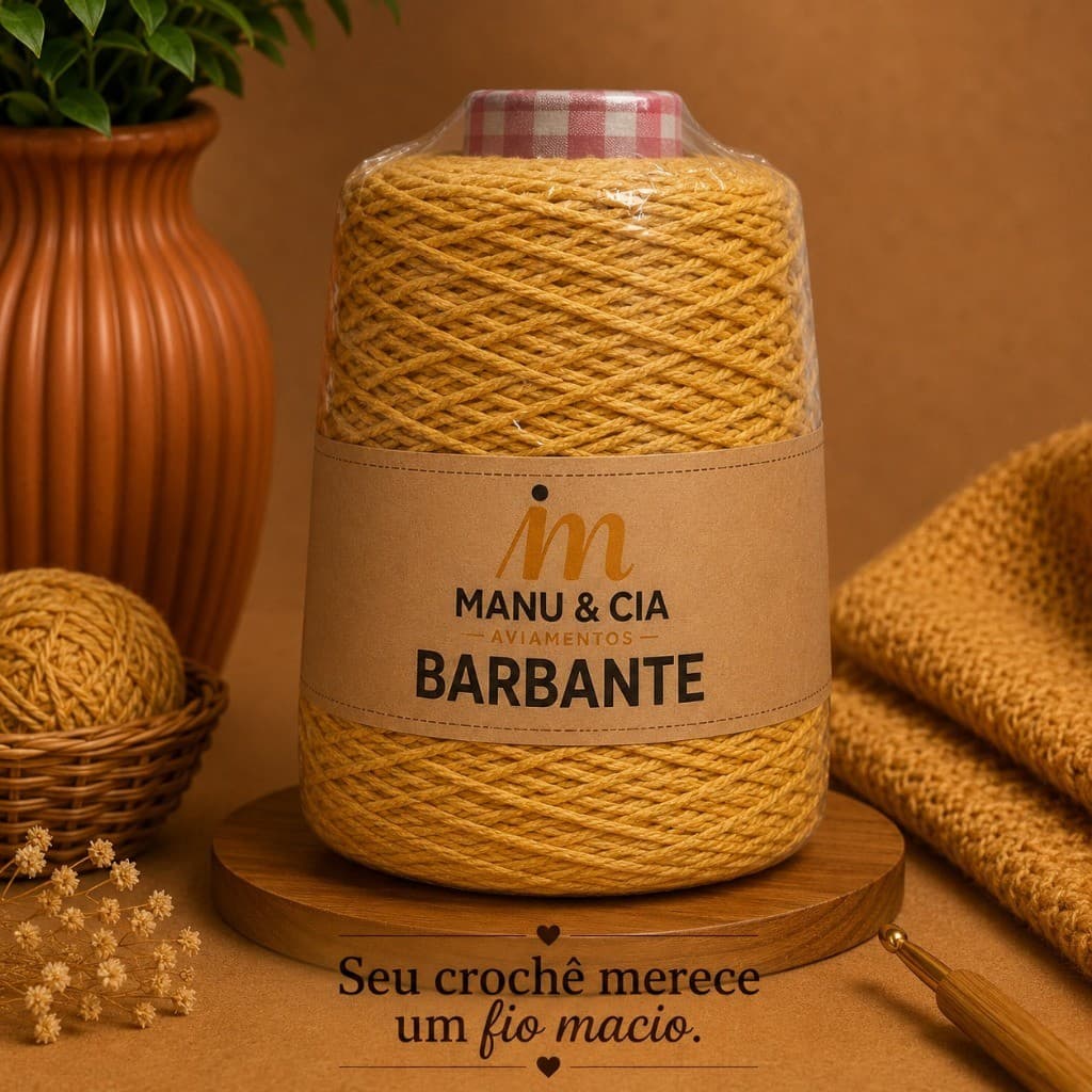 Barbante 6 Mostarda para Crochê – Estilo e Sofisticação