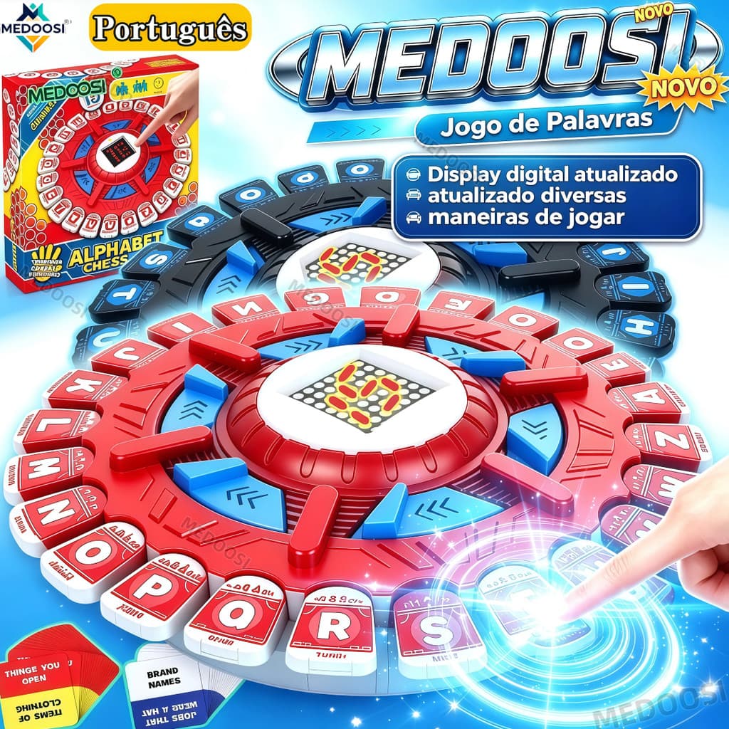 MEDOOSI Tapple em Português com Display Digital | Jogo Tabuleiro de Palavras Rápido e Interativo para Família Brinquedos
