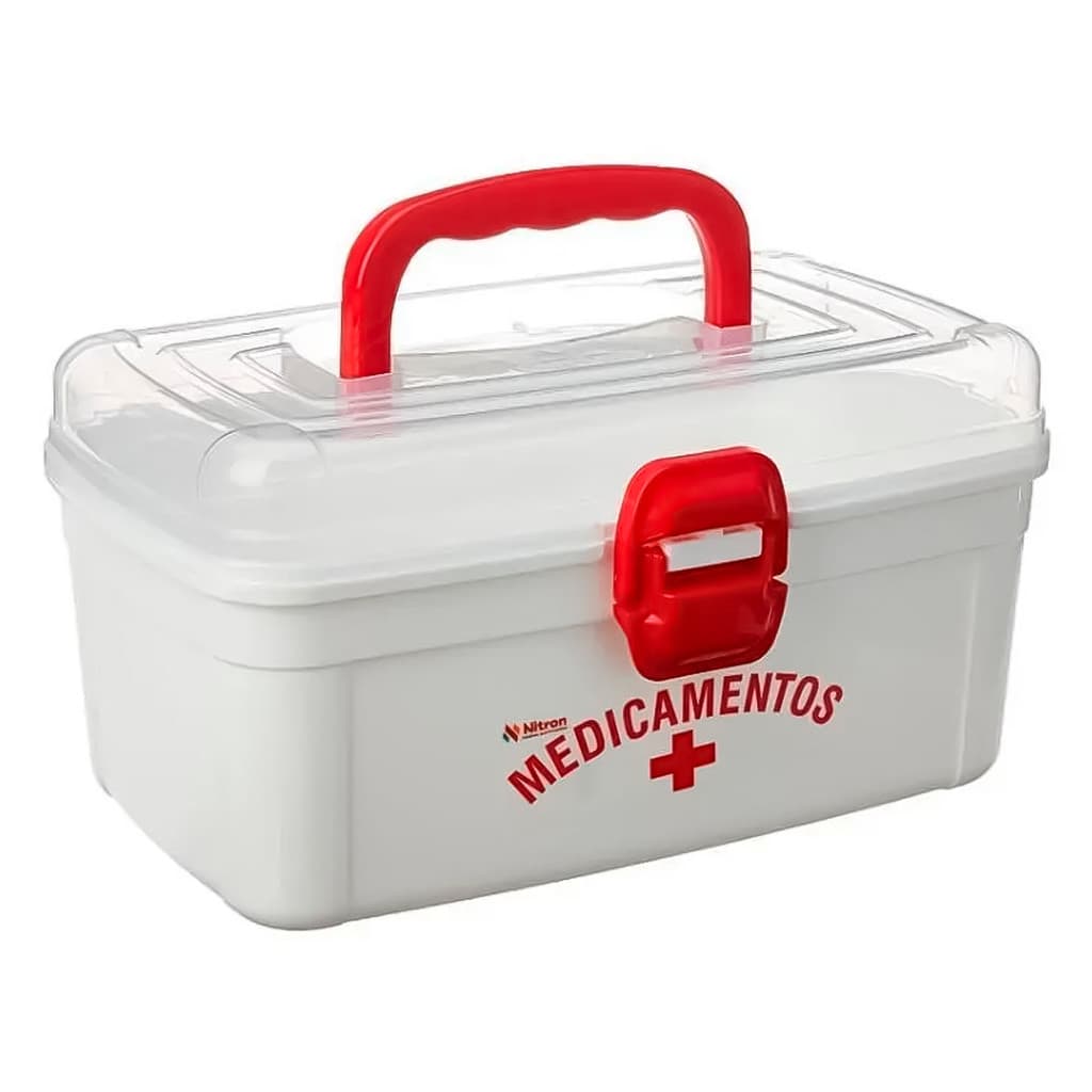 Kit 2 Frasqueira Caixa Maleta Medicamentos Grande Primeiro Socorro Multiuso
