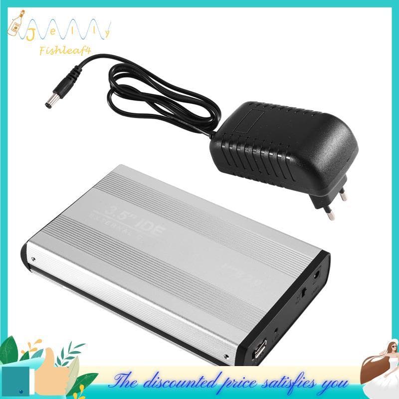 Caixa Externa Com Fonte De Alimentação , Plugue Ue Para 3.5 Polegadas IDE HDD SSD , Gabinete De Disco Rígido USB2.0 HD