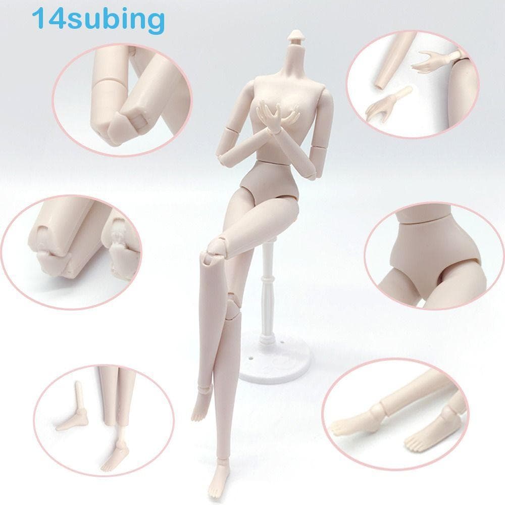 SUBING Bonecas BJD Nuas Articuladas , 28 Articulações Móveis De Pele Branca Brinquedos De Boneca Nua , Super Modelo De S