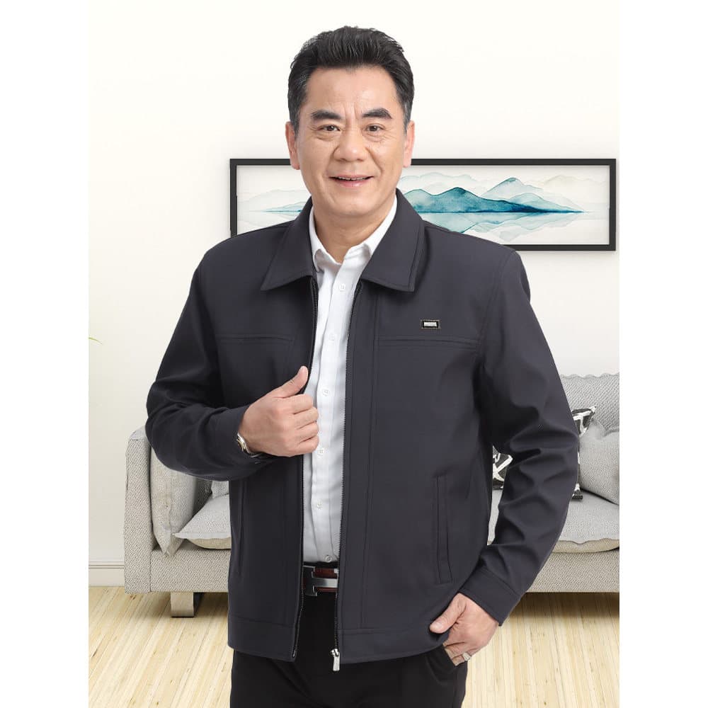Pai outono inverno jaqueta masculina de meia-idade jaqueta solta masculina de algodão meia-idade idosos jaqueta idosos t