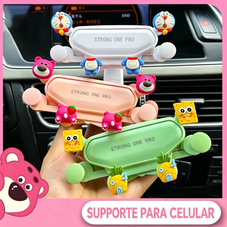 PFG HelloKitty Carro Montado Artesanal Suporte Do Telefone Saída De Ar Painel Ventosa Navegação Fixo Peças De Automóvel