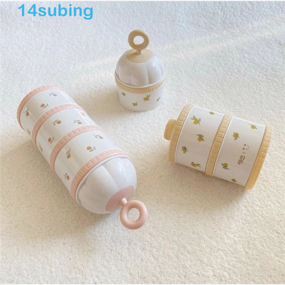 SUBING Recipiente De Lanche Infantil , Caixa De Leite Em Pó Para Bebê Com Compartimento De Tulipa , Tanque De Comida De 