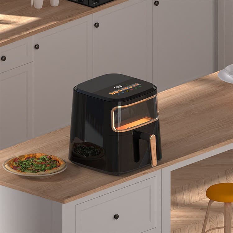 Fritadeira de ar transfronteiriça vídeo inteligente casa fritadeira elétrica sem óleo multifuncional Multi-camada forno 