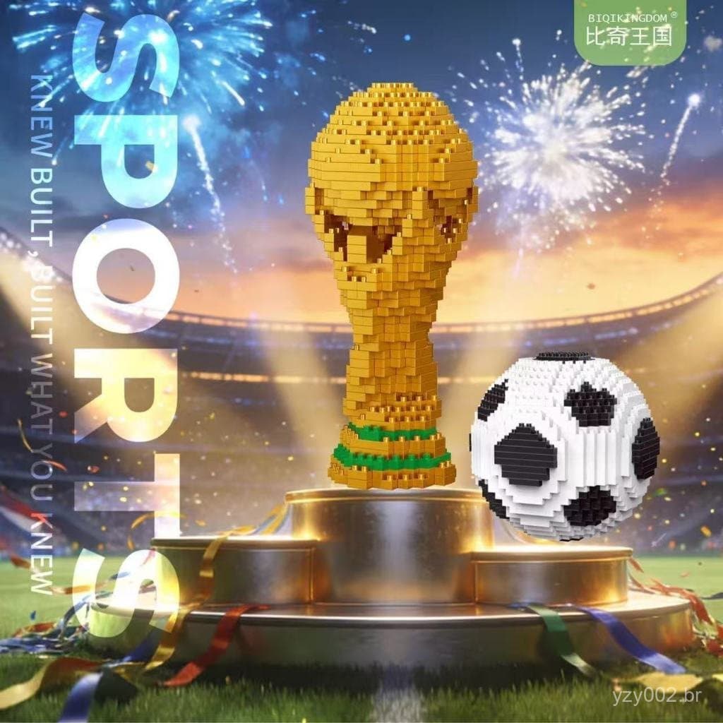 800 Peças de Blocos de Montar Lego, Troféu da Copa do Mundo FIFA 2026, Copa Hércules, Brinquedos de Montar para Meninos