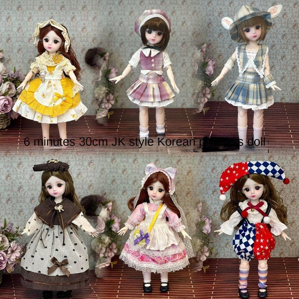 Boneca Bjd De 30cm , De Juntas Removíveis Com Olhos 3D Articulada Fofa 30cm 1/6 Bonecas Brinquedo Infantil