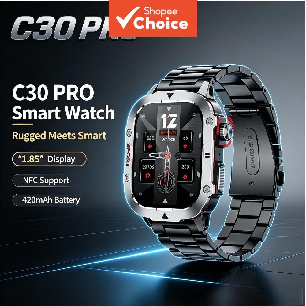 TechLife Smart Watch C30 Pro Multi Funcional Nfc Grande Bateria Relógio Esportivo Com Sincronização
