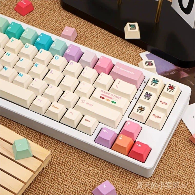 Conjunto de teclas PBT para teclado, 150 teclas, cor Cherry, compatível com interruptores MX, teclado mecânico 60/64/84/