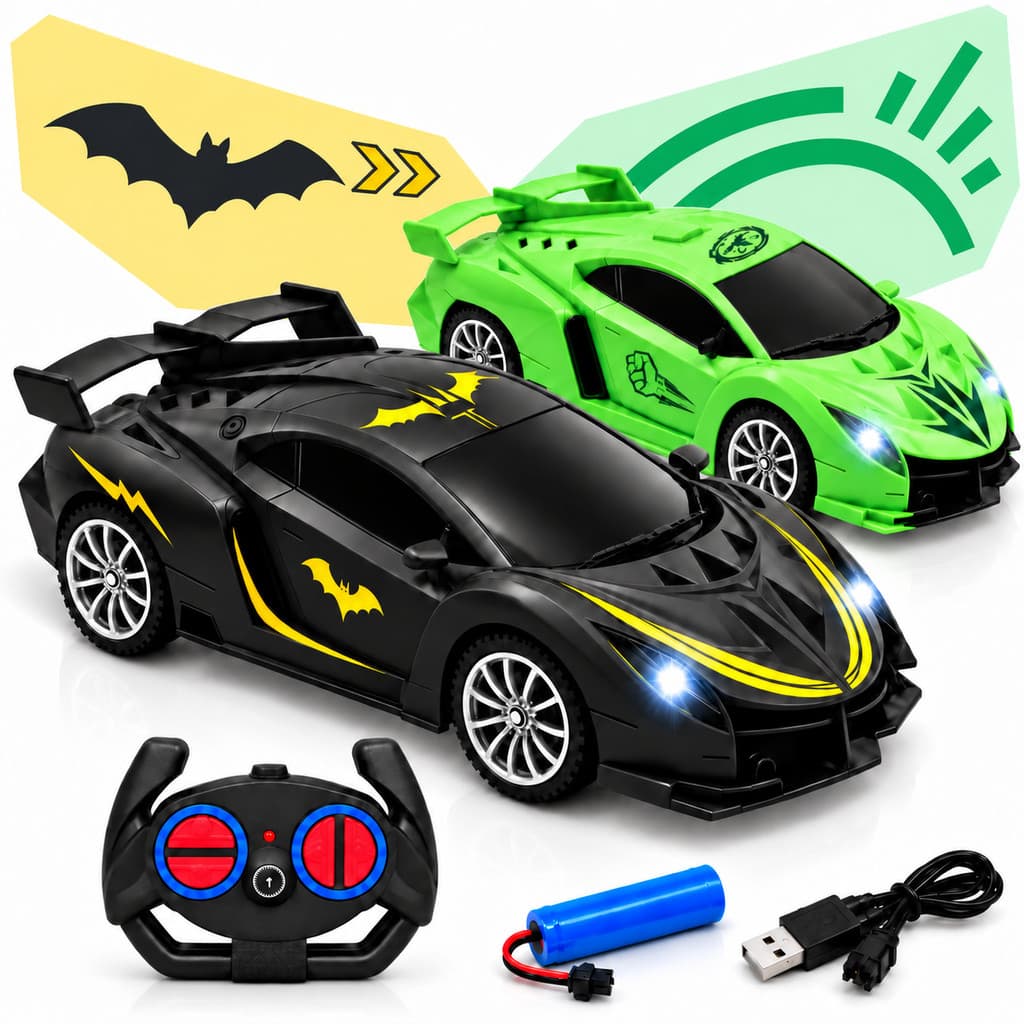 Carrinho De Controle Remoto Bugatti Brinquedo Corrida Veloz Com Luz Recarregavel Menino Kizumba