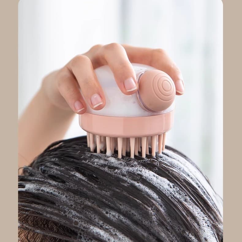 Pente de shampoo para cabelo de cachorro, escova de shampoo com shampoo líquido, ferramenta útil de Silicone para cabelo