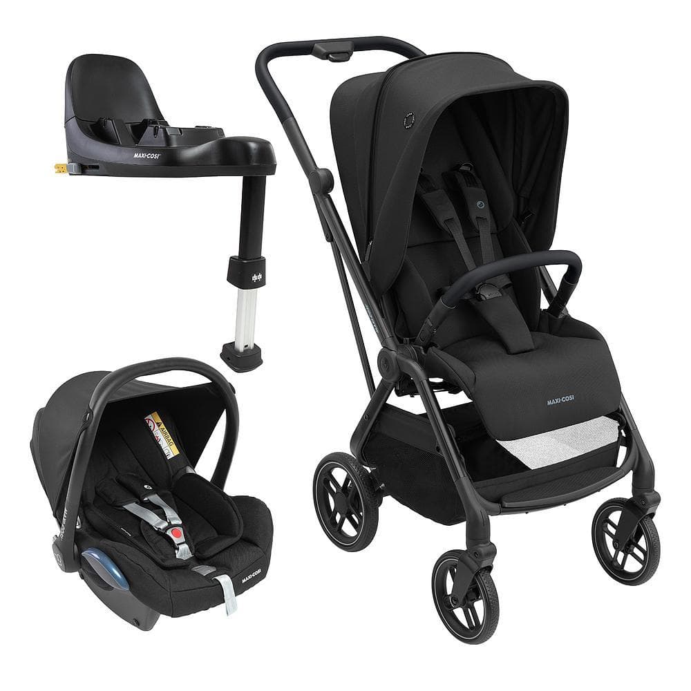 Carrinho de Bebê TS Leona² Bebê Conforto Cabriofix Isofix Maxi Cosi Black
