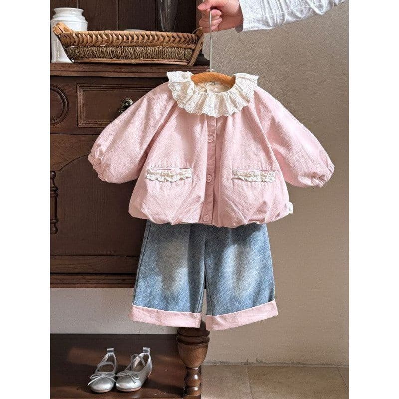 Roupas de bebê roupas de outono bebê menina terno jaqueta novo estilo de um ano de idade bebê criança moda primavera out