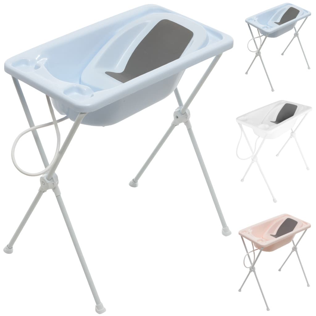 Banheira de Bebê Galzerano Acqua Trio 7065 Com Mangueira + Suporte + Redutor - 0 Até 20Kg Azul