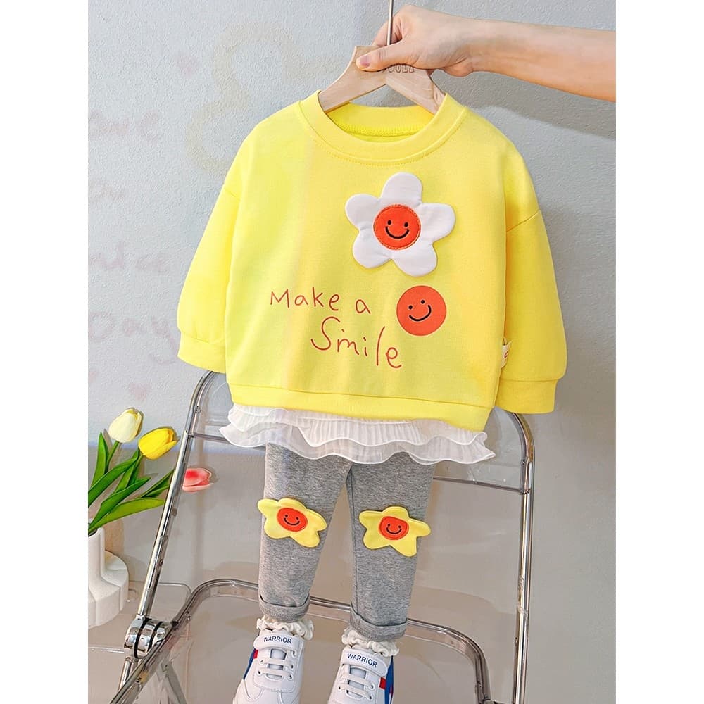 Roupas de bebê bebê menina bebê outono terno meninas moletom terno de duas peças puro algodão Casual moda roupas infanti