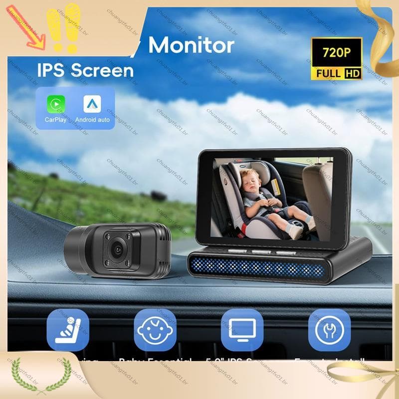 [Promover C] Câmera De Carro De Bebê HD 720P Monitor Com Banco Traseiro Para Infantil Voltada Trás Do