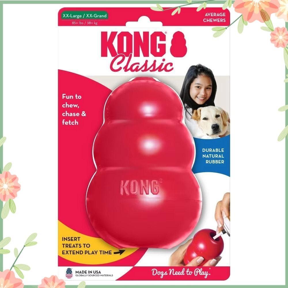 Brinquedos Para Cães Kong , Clássicos Cachorros Capacidades De Enchimento De Guloseimas , Brinquedo Durável Mastigar Sal