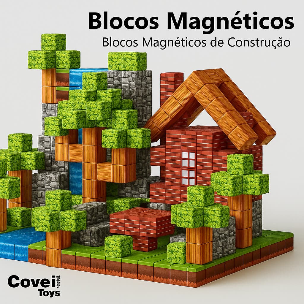 Blocos Magnéticos Construção De Montar Até 384 Peças Cubo Brinquedo Infantil Educativo Menino