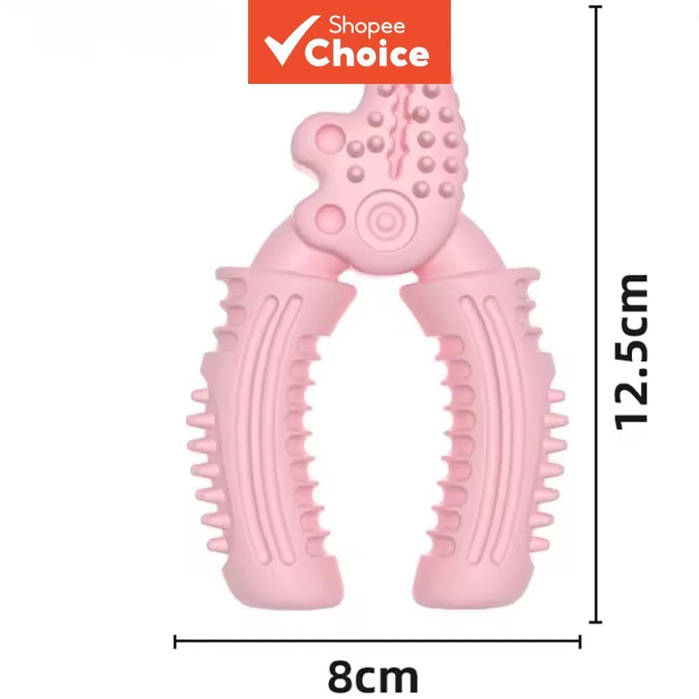 Conjunto de brinquedo de borracha para limpeza de dentes de cachorro de cor macaron, conjunto de brinquedo de pelúcia de