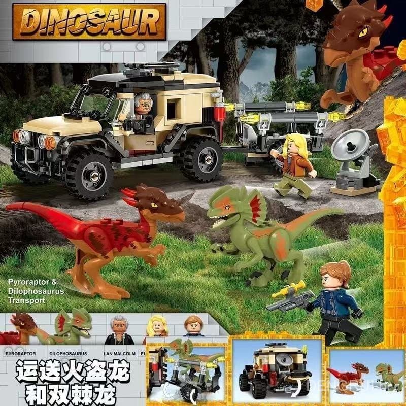 Blocos de montar Lego, série Jurássica, dinossauro, South Park, Triceratops, Pterodáctilo, educação científica para meni