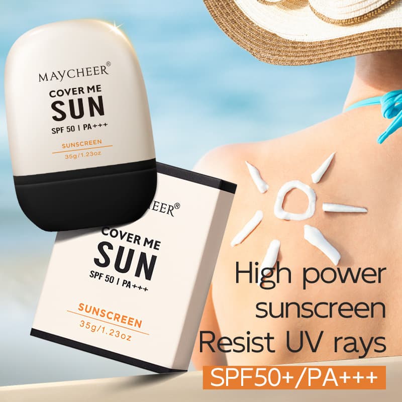 MAYCHEER Protetor Solar FPS50+PA+++Loção Protetor Solar Hidratante Não Pegajoso Isolamento 35g