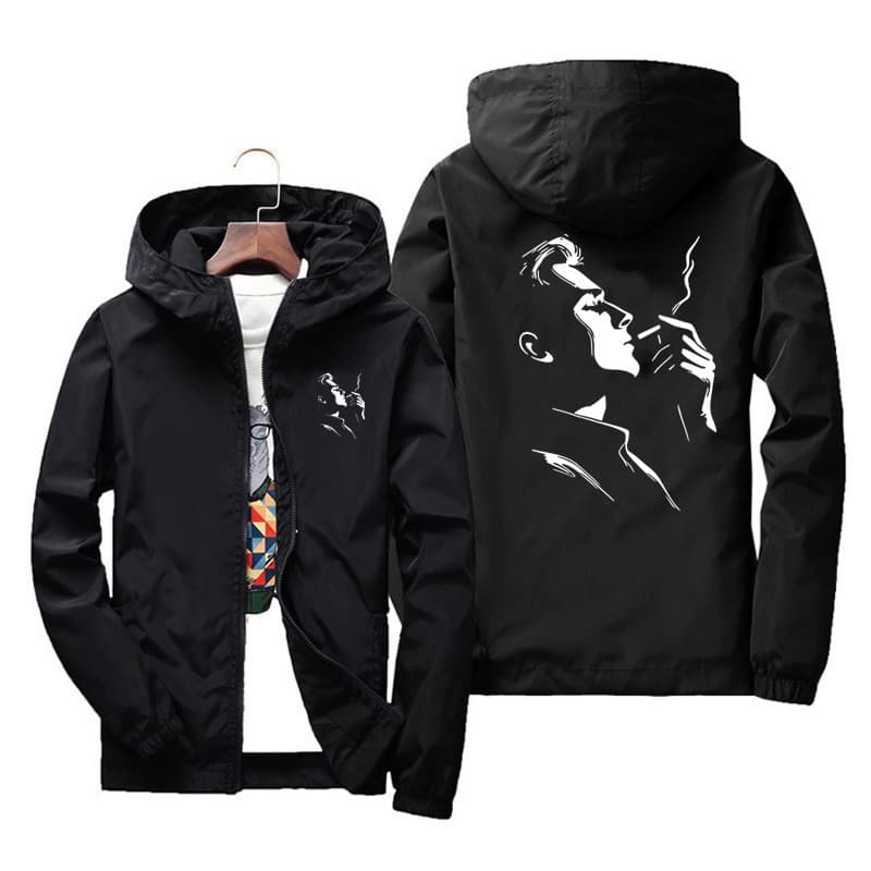 Jaqueta masculina com zíper primavera outono jaqueta masculina moda fina esportes Casual jaqueta com capuz S-7XL