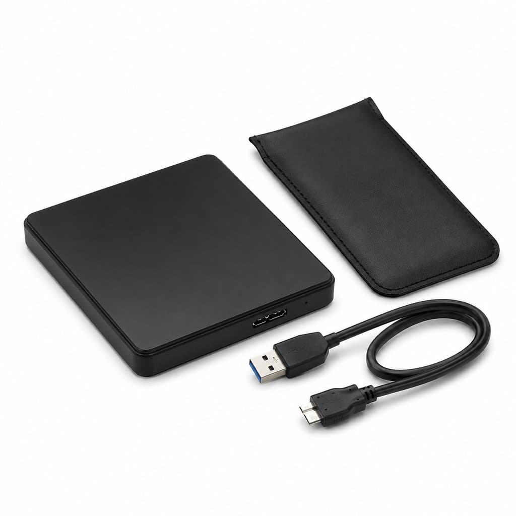 Case Para HD Externo 2.5 SATA USB 3.0 SSD Notebook Com Capa de Couro Gaveta HD Externa Alta Velocidade